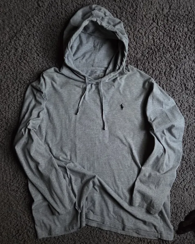 Sudadera Polo Ralph Lauren gris con capucha