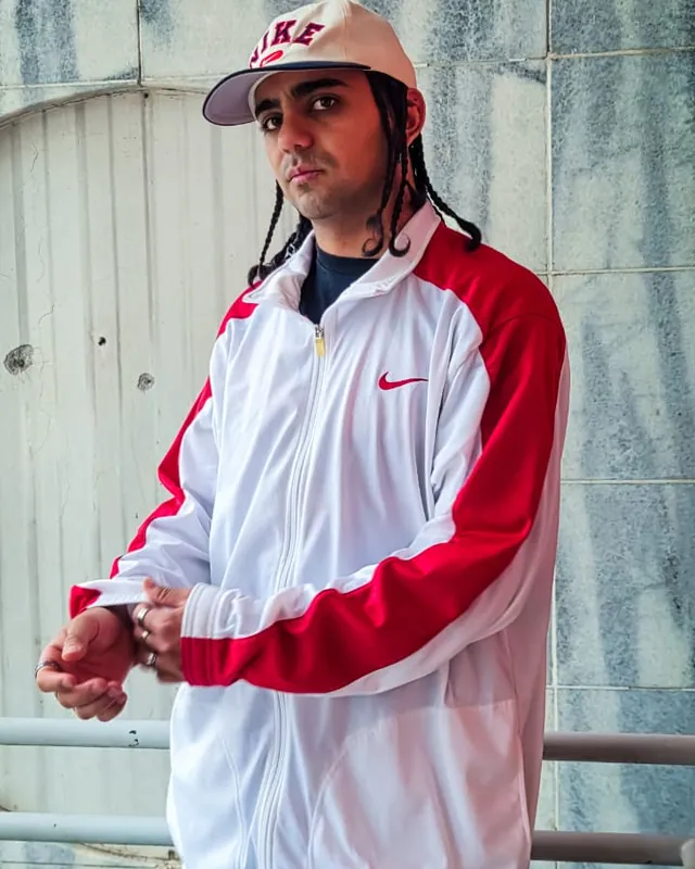 Campera Nike blanca y roja