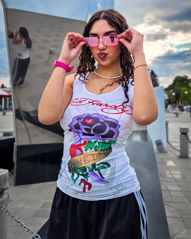 Musculosa Ed Hardy blanca