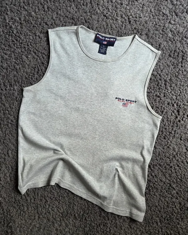 Musculosa Polo Sport gris de dama